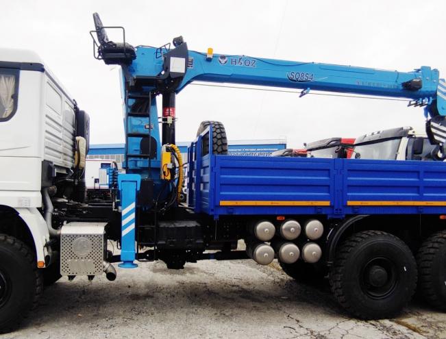 Грузовой бортовой Shacman 6х6 с ГМ Hubei